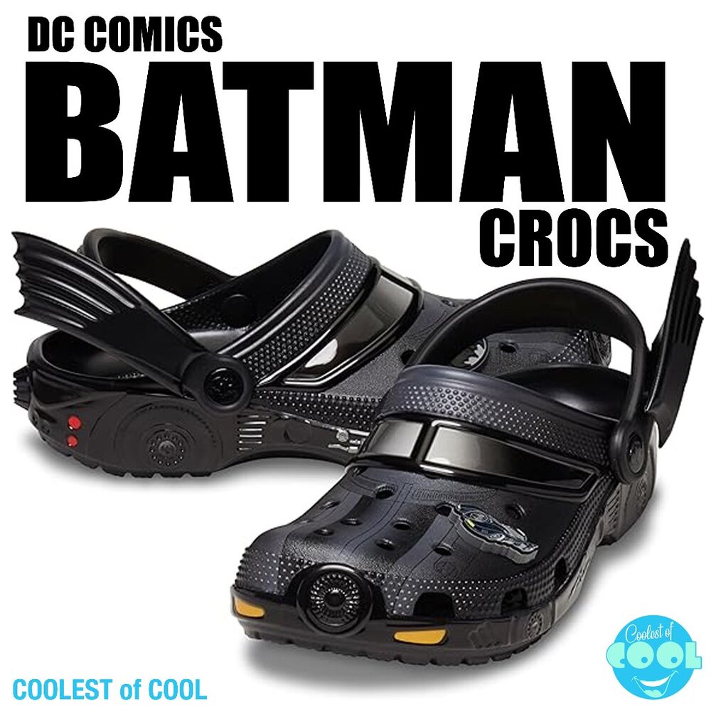 DC Comics BATMAN Crocs Men's and Women's sizes available Classic Batmobile New